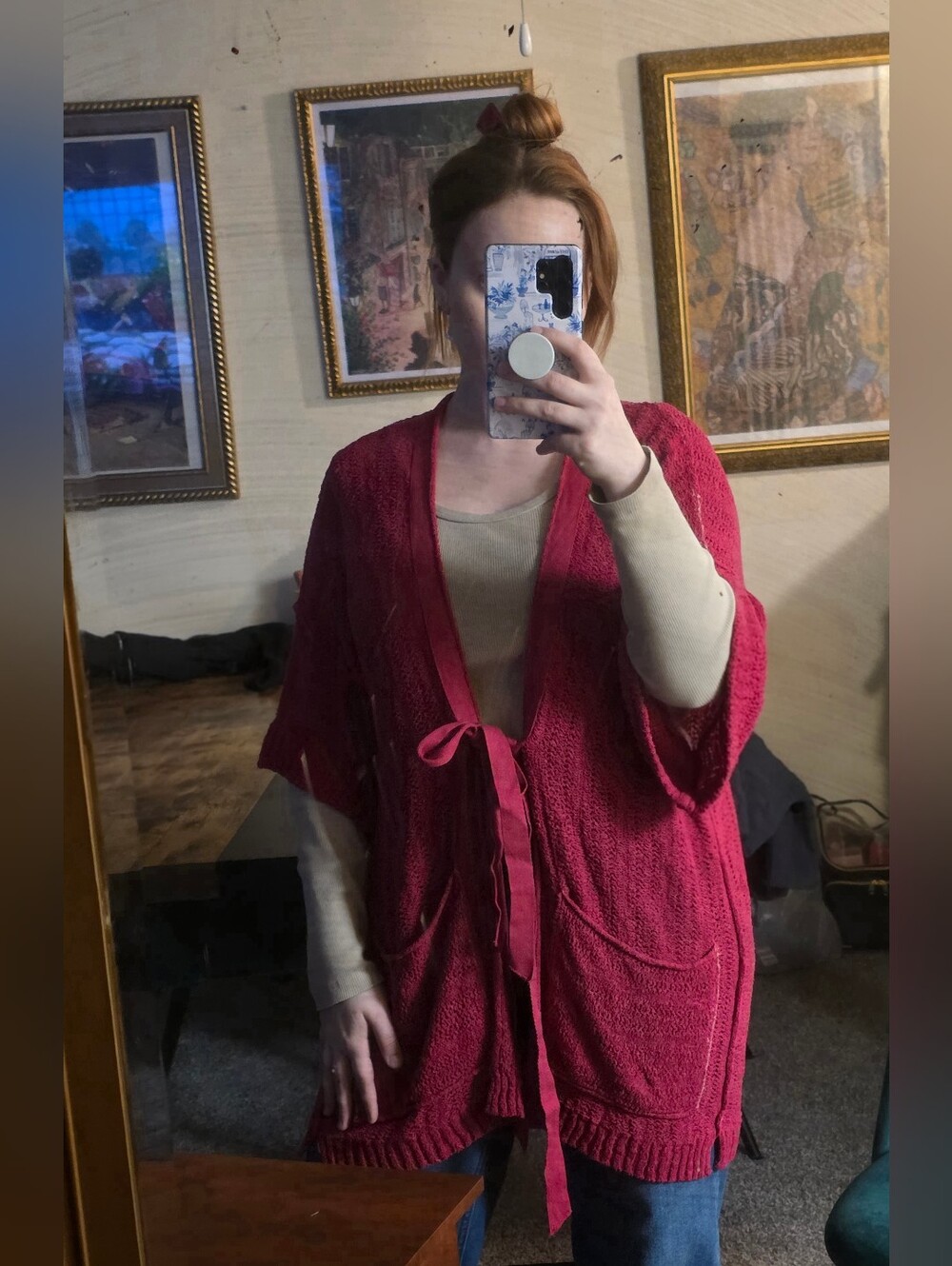Free People Pink Textured Knit
